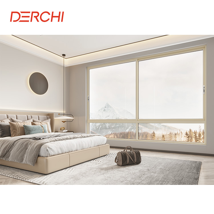 High Quality Double Tempered Glazed Custom Made Aluminum Glass Sliding Windows for House