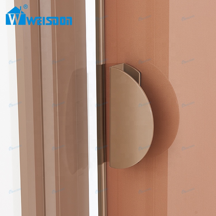 SGCC Hotel Matte Black Bronze Coffee Brown Aluminum Alloy 4mm+4mm Laminated Safety Tempered Glass Framed Pivot Shower Door